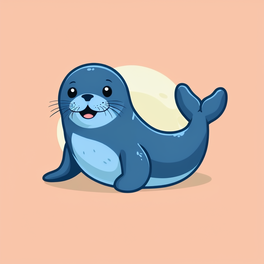 Playful Cartoon Seal Logo Design