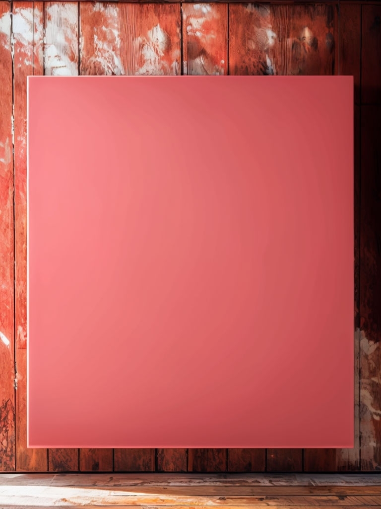 Chic Coral Pink Wall Art Mockup for Personal Designs Mockup