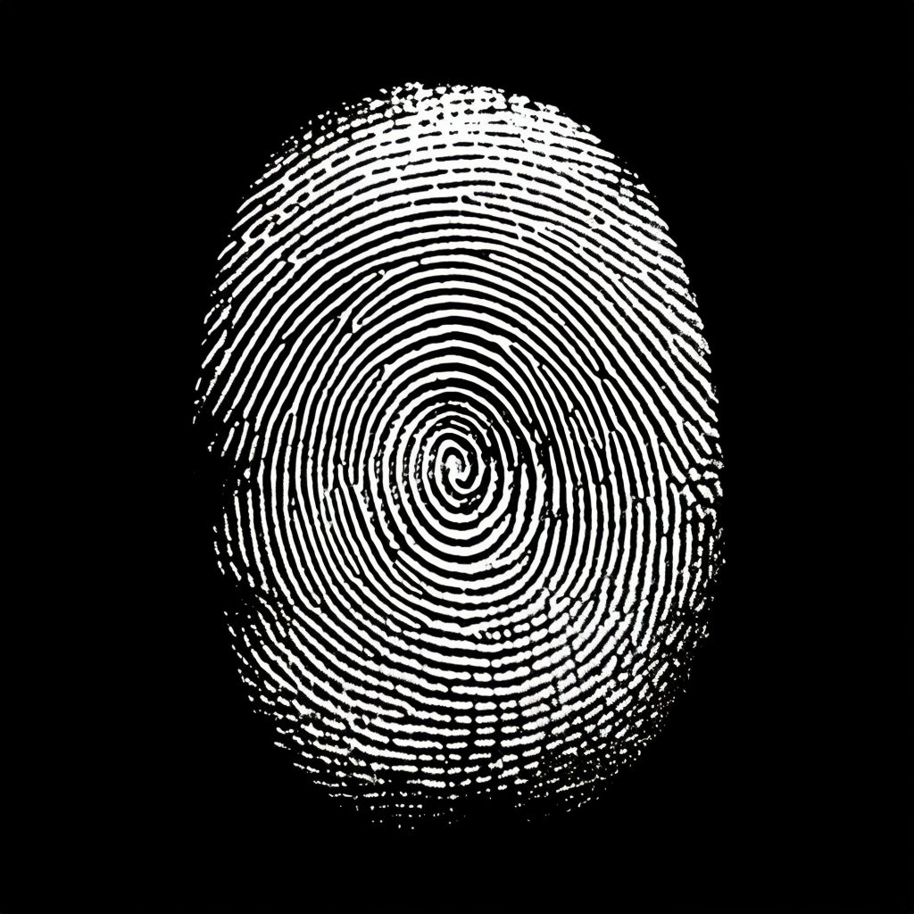 Intricate Black and White Fingerprint Close-Up T-Shirt