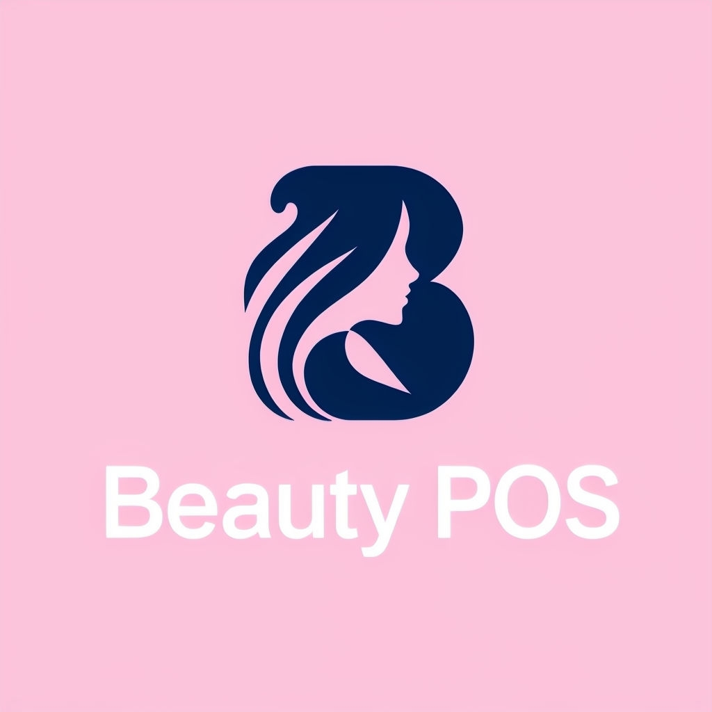 Elegant Minimalist Beauty POS Logo Design with Female Silhouette