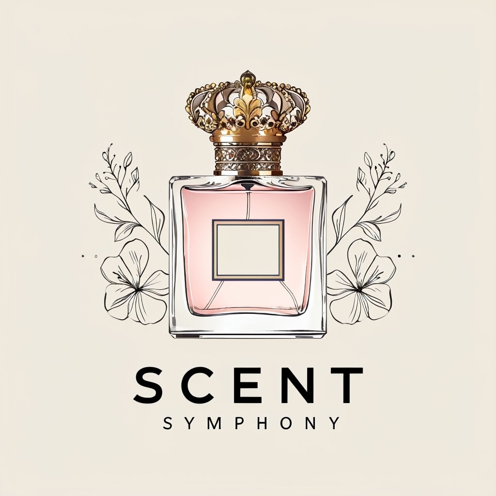 Elegant Scent Symphony Perfume Bottle Art Poster