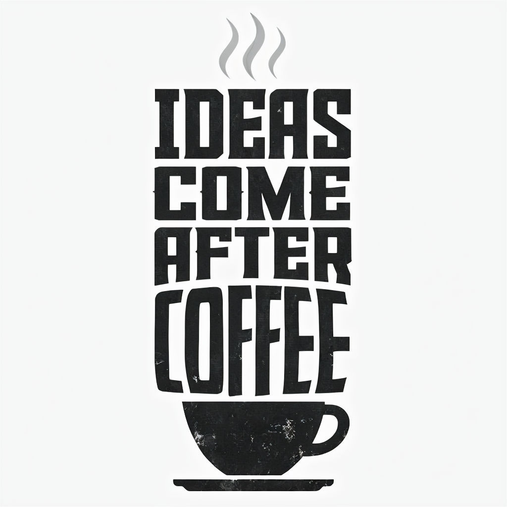 Ideas Come After Coffee Motivational Poster