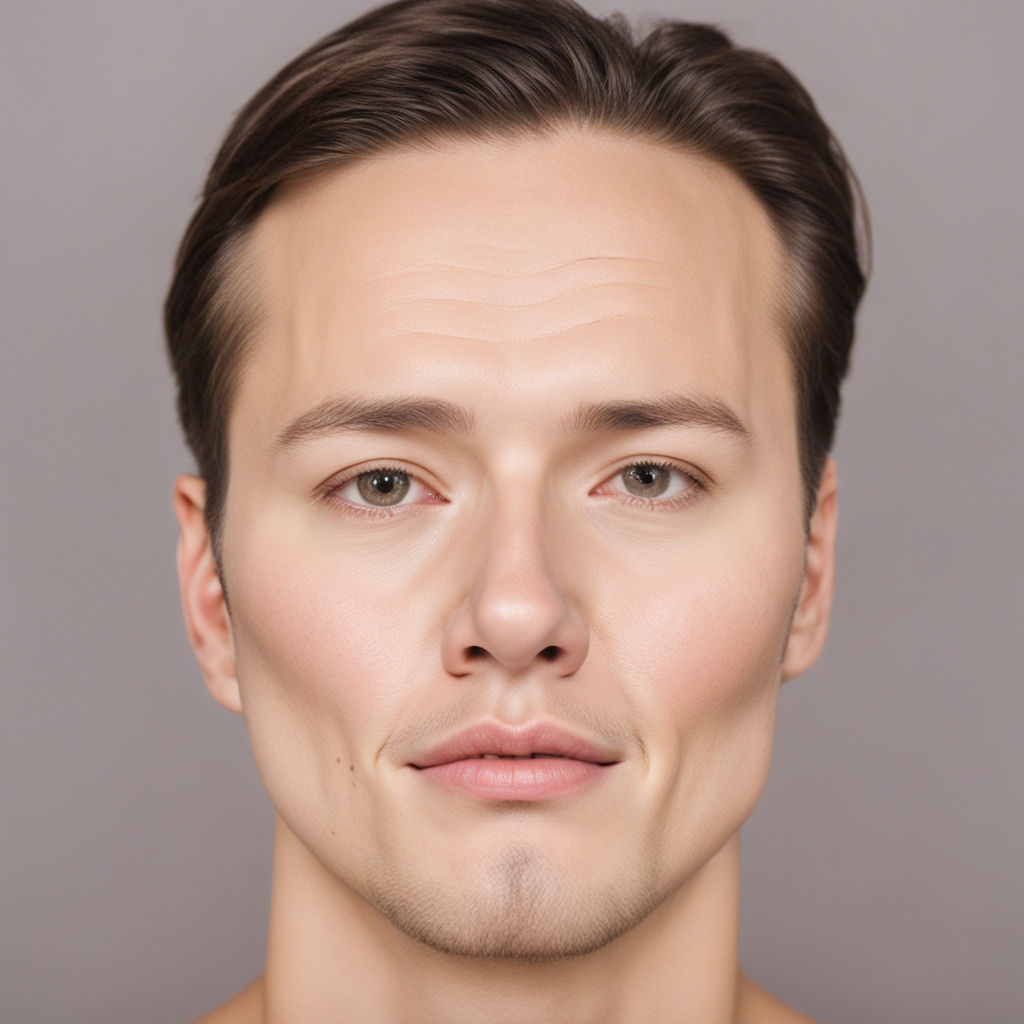 Beautifull unisex face with a square chin by Stefano Vinciguerra