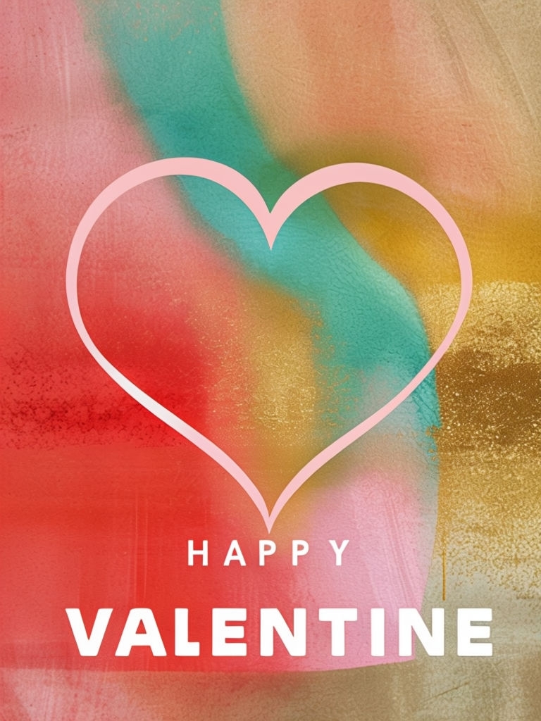 Festive Modern Valentine's Day Greeting Card Design