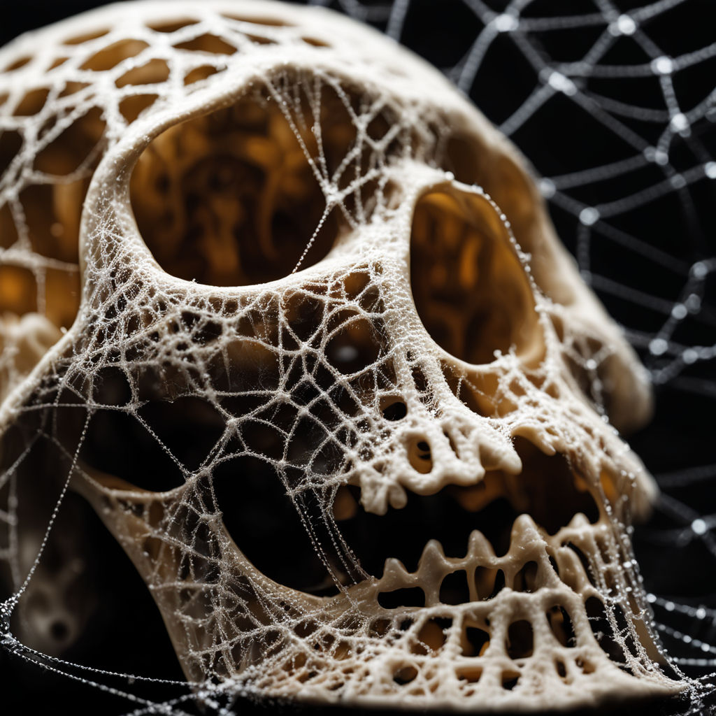 Masterpiece spider web skull amazing details award winning p... by John