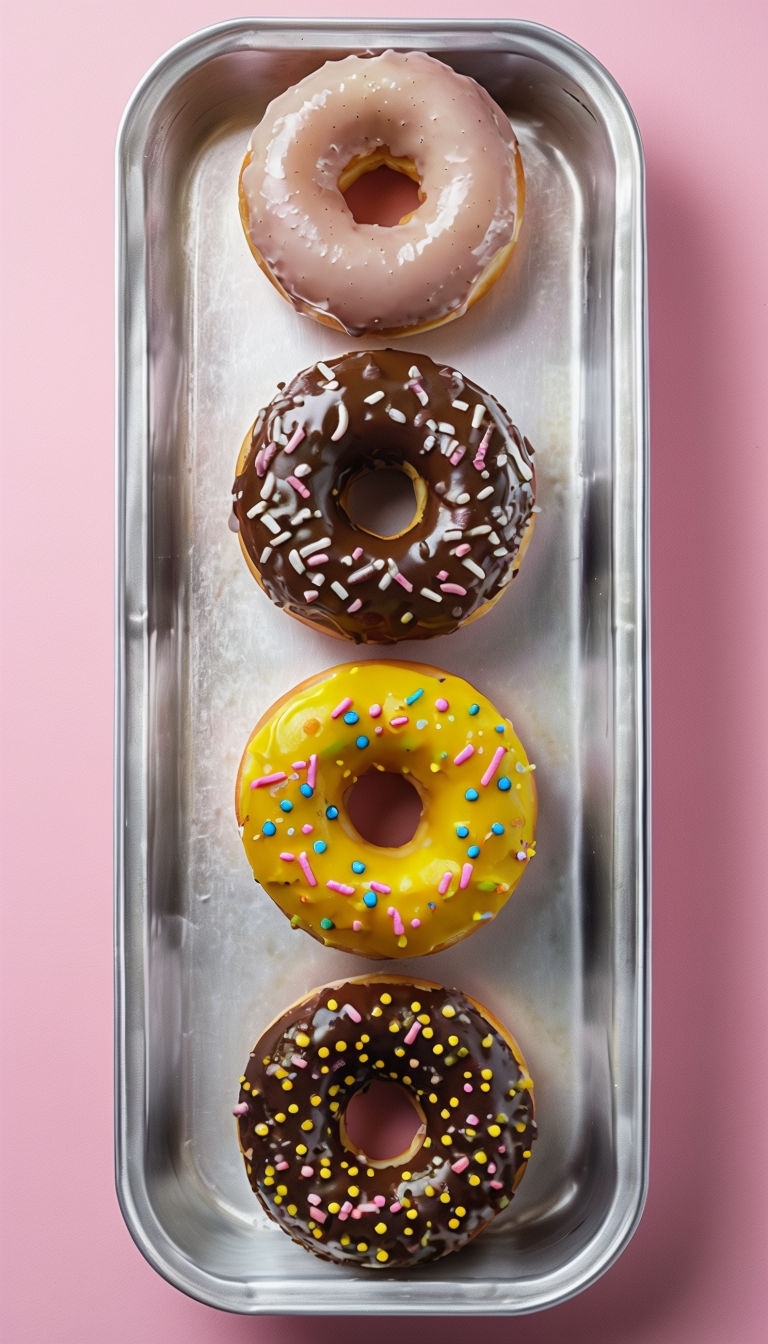 Colorful Donuts Display on Silver Tray Phone Case Cover