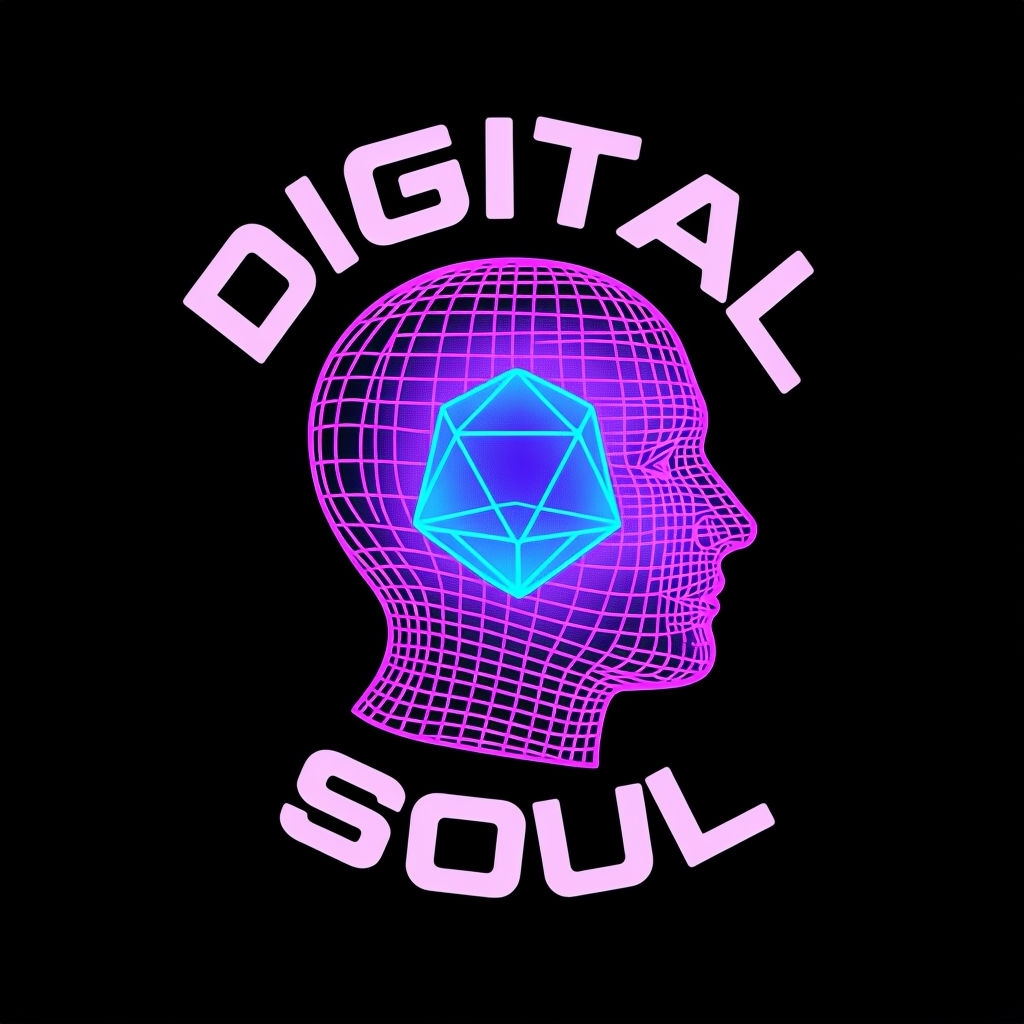 Digital Soul Retro Futuristic Graphic T-Shirt