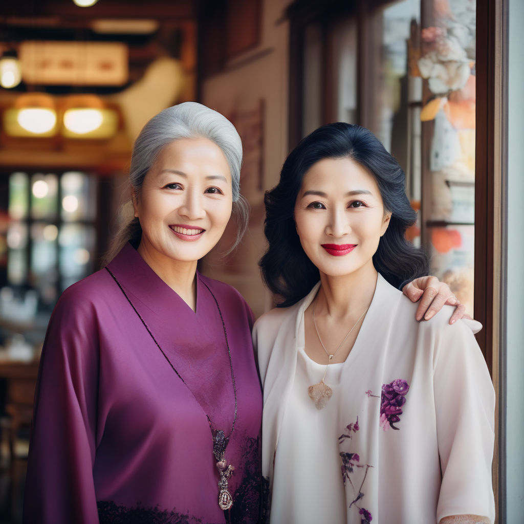 photo of 2 beautiful mature women