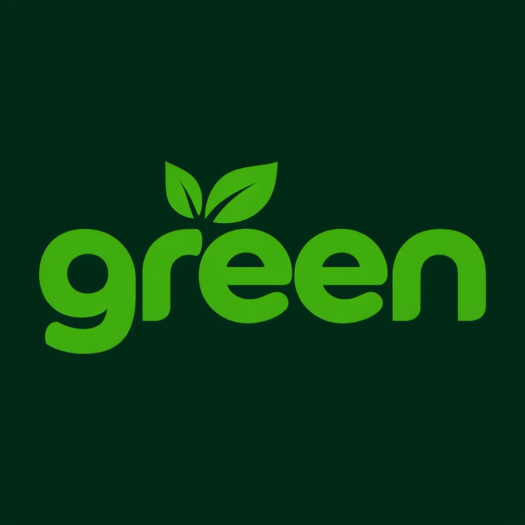 Minimalist Green Logo with Leaf Element for Eco-Friendly Brand Logo