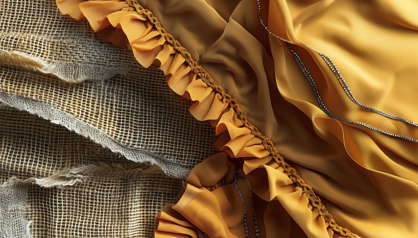 Layered Fabric Textures Abstract Wallpaper with Earthy Tones Virtual Backgrounds