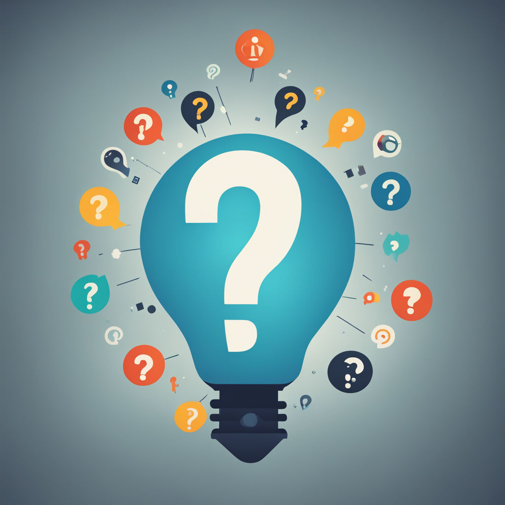 A sleek and simple design with a bold question mark in the c... by 许先生 ...