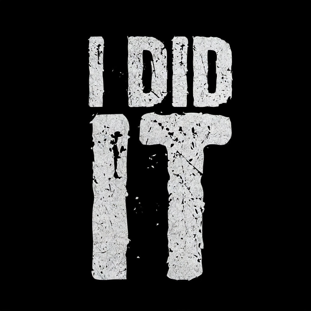 I Did It Bold Motivational Phrase Graphic T-Shirt