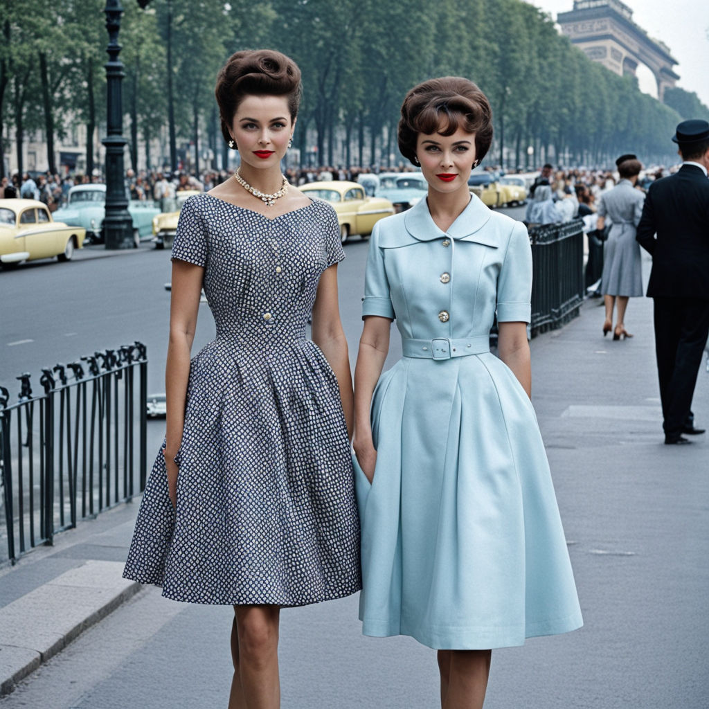 1950s fashion in vintage dresses