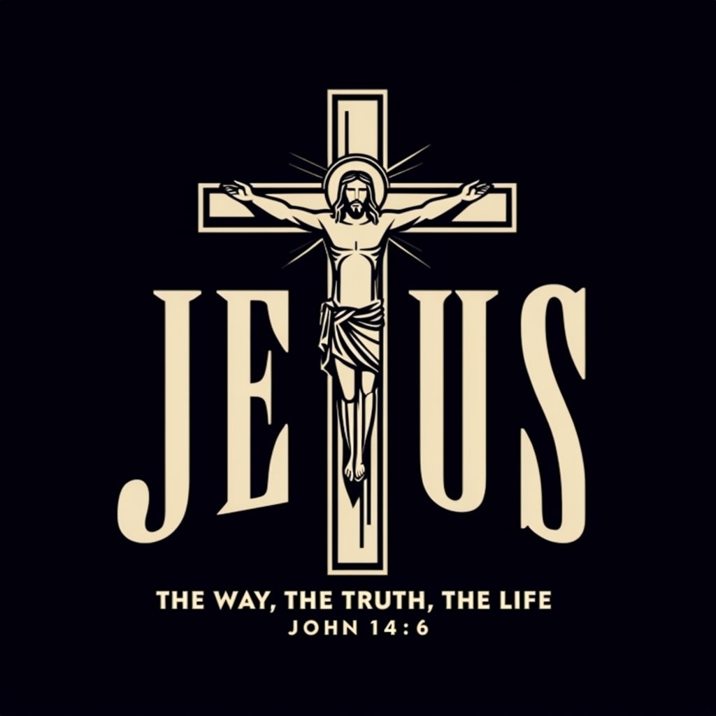 Minimalist Jesus Cross Design with Bible Verse T-Shirt