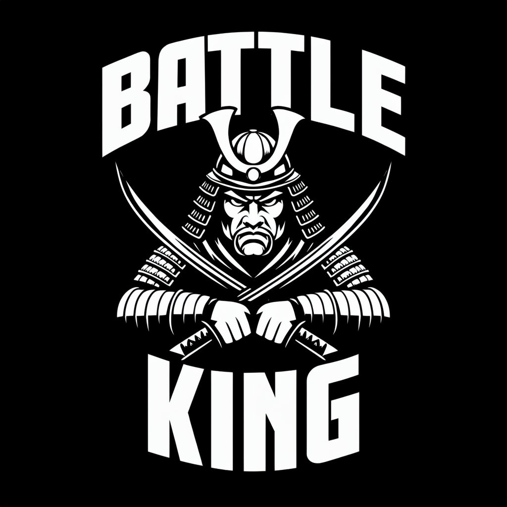 Bold Samurai Battle King Graphic T-Shirt