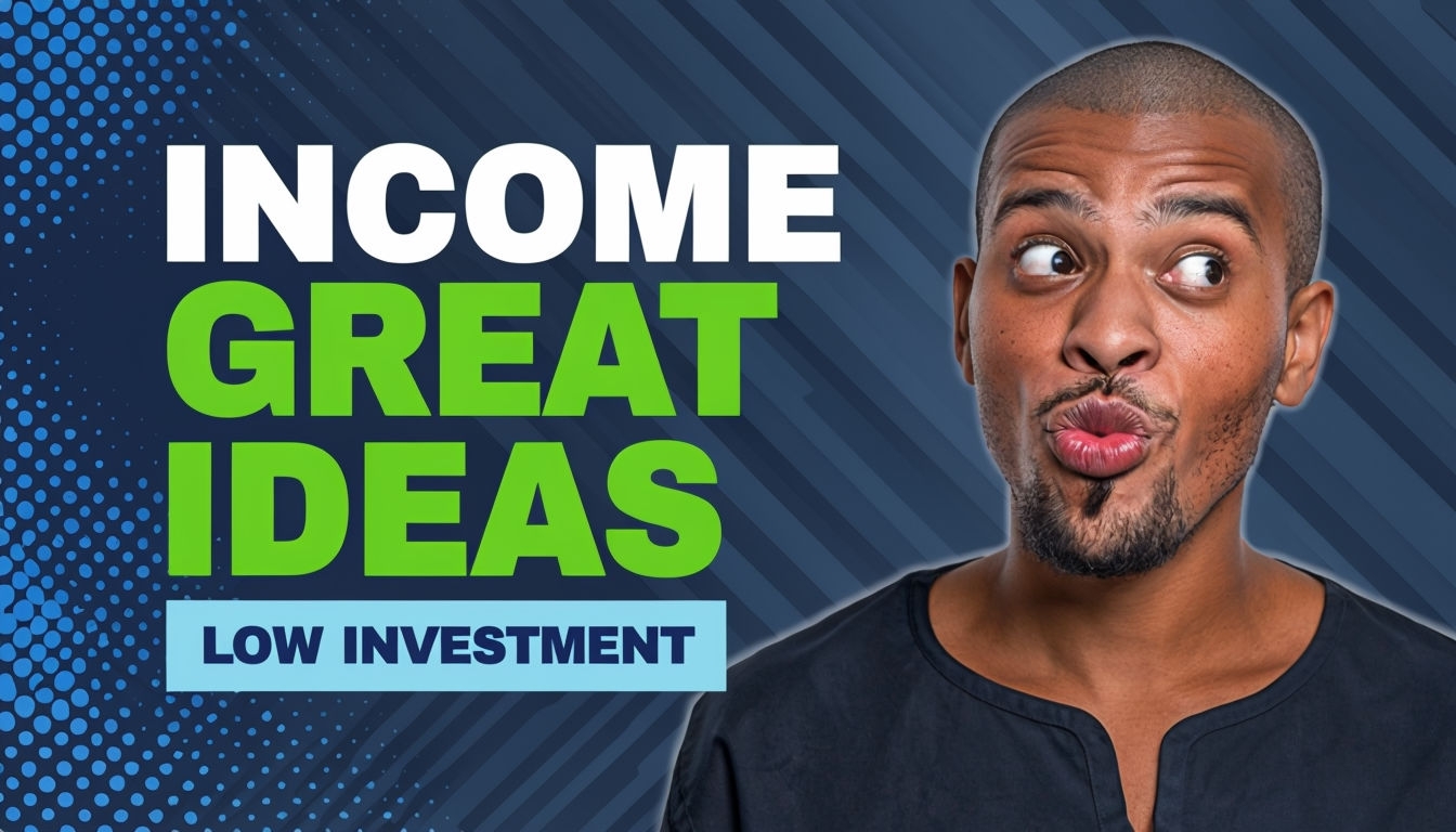 Playful Man with Bold Income Ideas Promotional Graphic Social Media Post