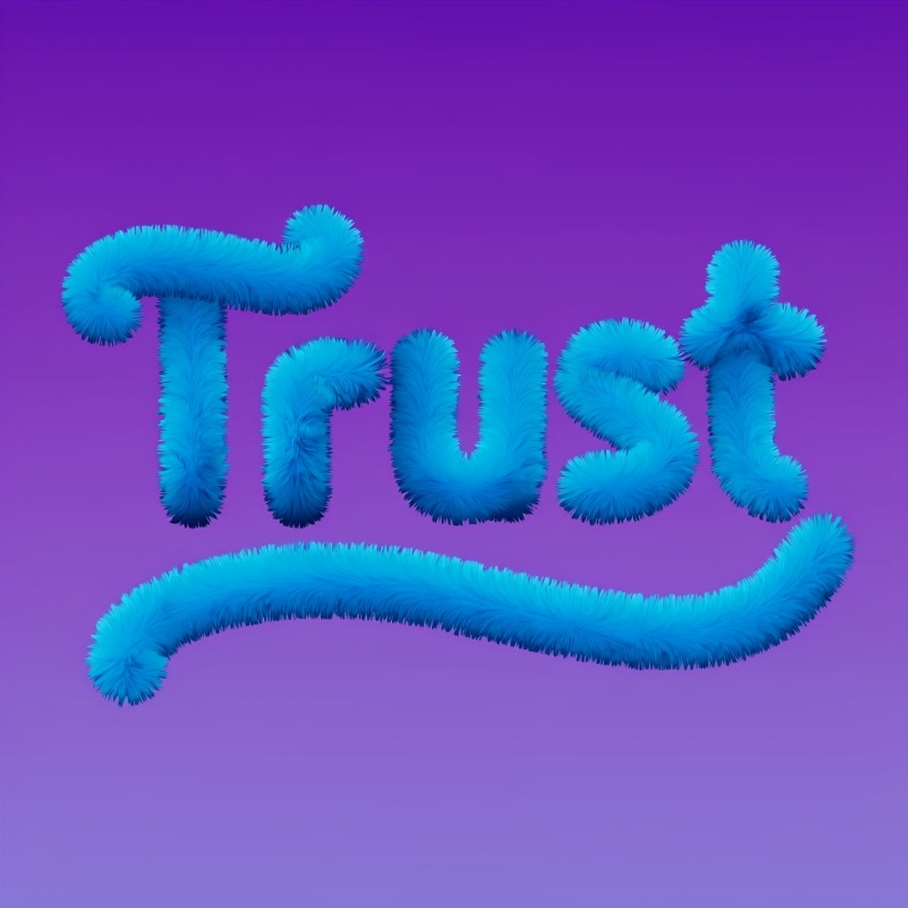 Playful Trust Text Design on Gradient Background T-Shirt