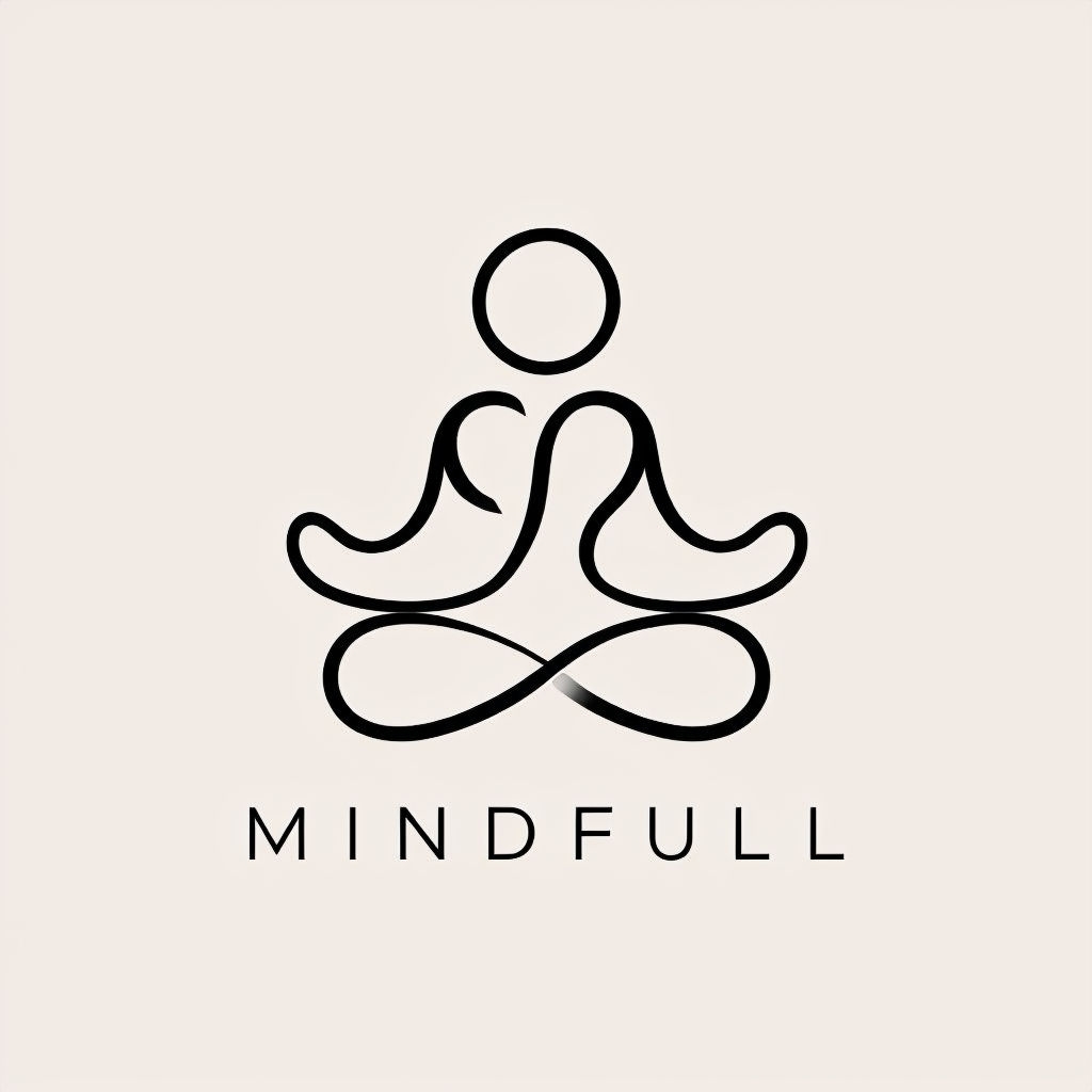 Minimalist Abstract Meditative Figure Logo Design