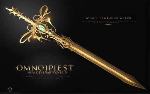 Fantasy golden great-sword metallic angelic omnipotent power... by ...