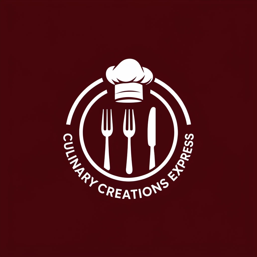 Culinary Creations Express Minimalist Logo Design