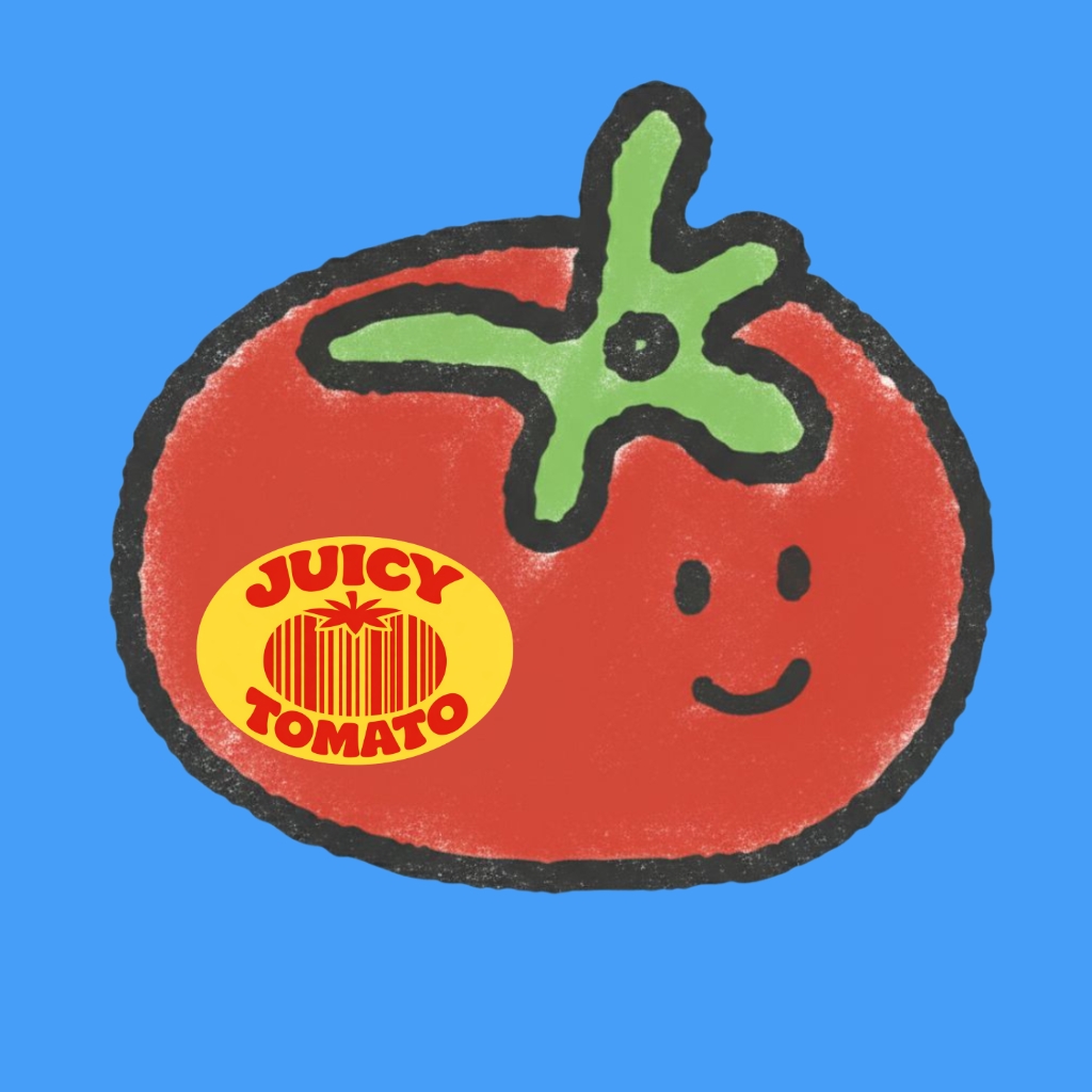 Cheerful Cartoon Juicy Tomato Illustration Art