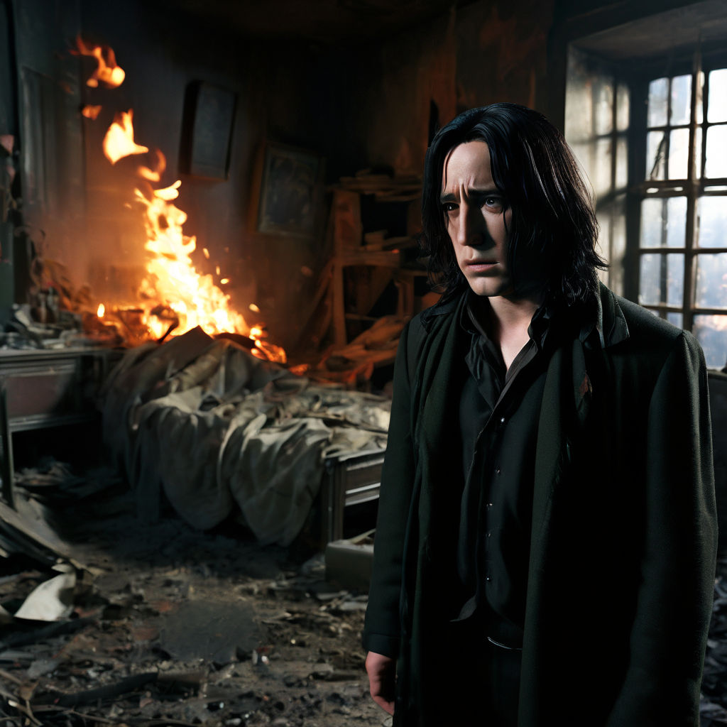 20 year old Severus Snape entering a home wreckage bedroom l... by ...