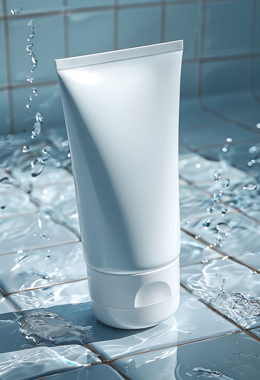 Pristine White Cosmetic Tube Photo Realistic Mockup