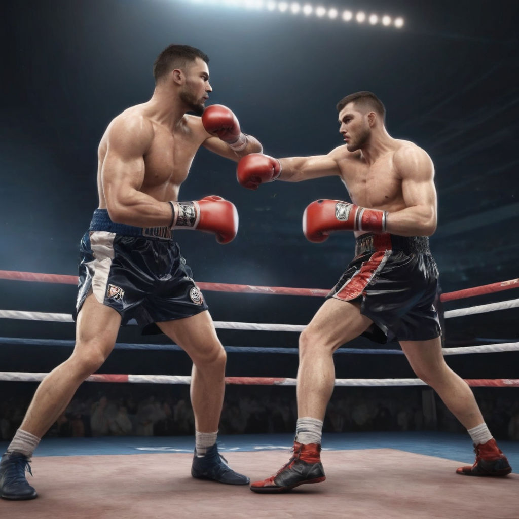 Two boxing gloved hands punching each other horizontally