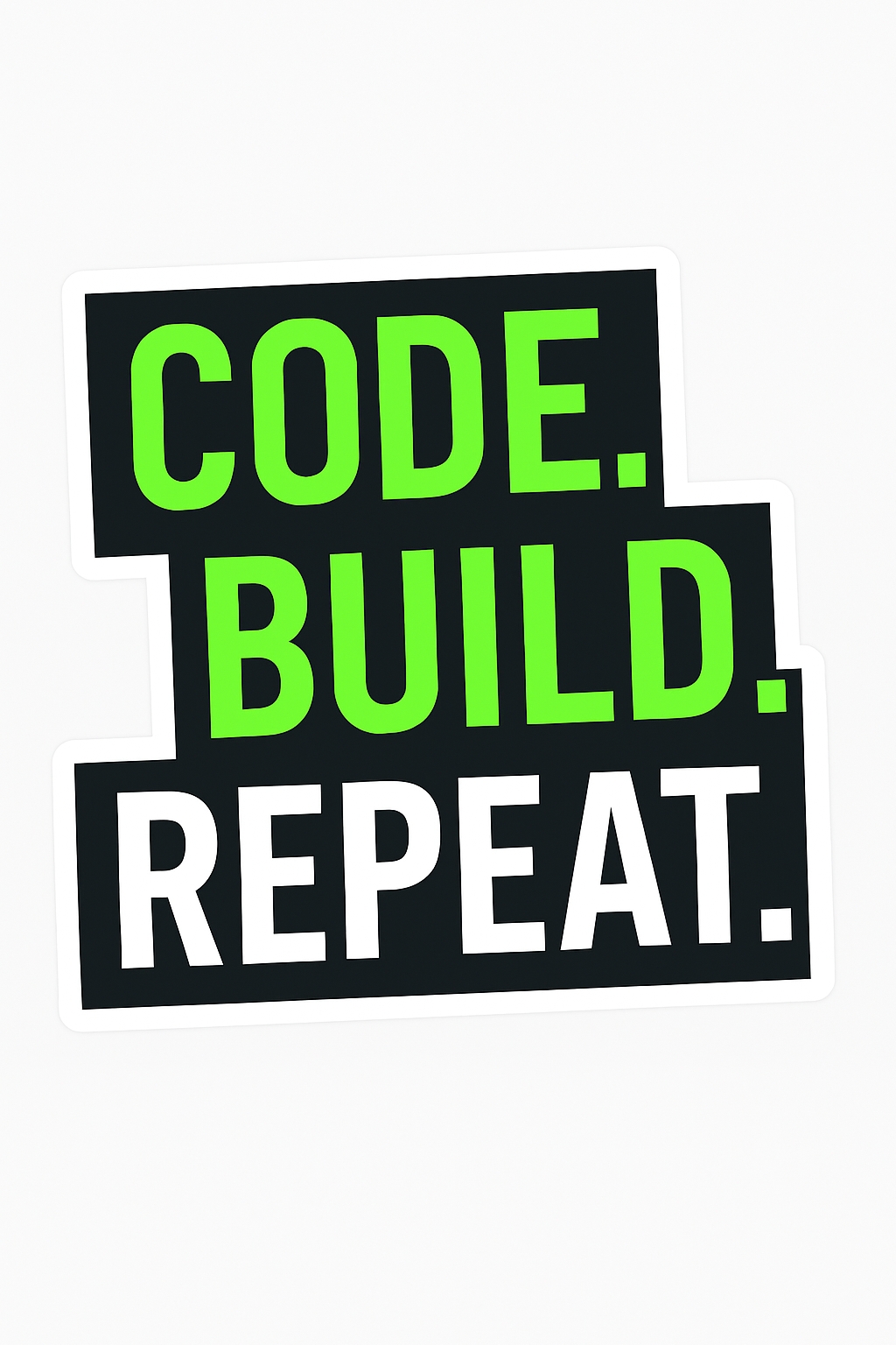 Motivational Code Build Repeat Minimalist T-Shirt