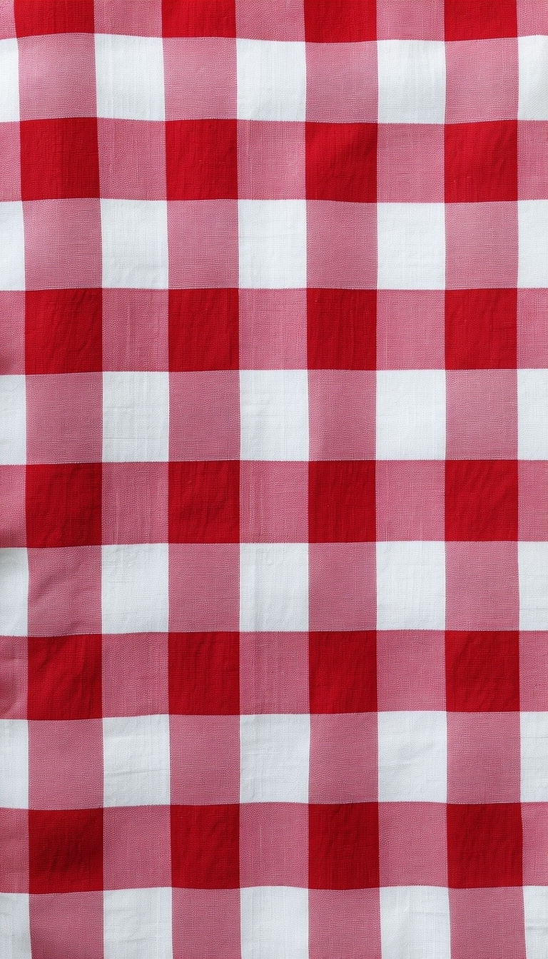 Red and White Gingham Checkered Pattern Phone Case Cover