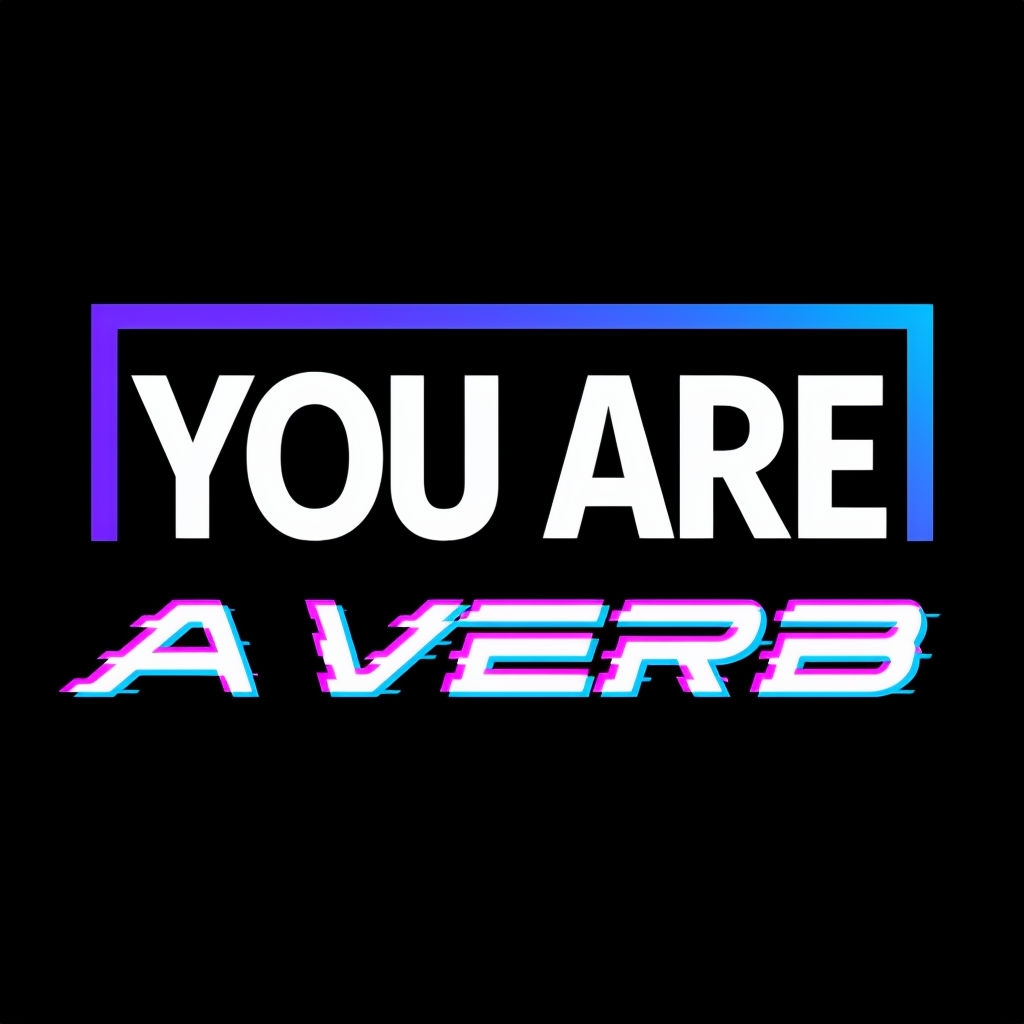 Modern Minimalist YOU ARE A VERB Graphic Design Hat