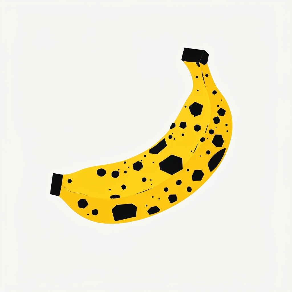 Playful Abstract Yellow Banana Design T-Shirt