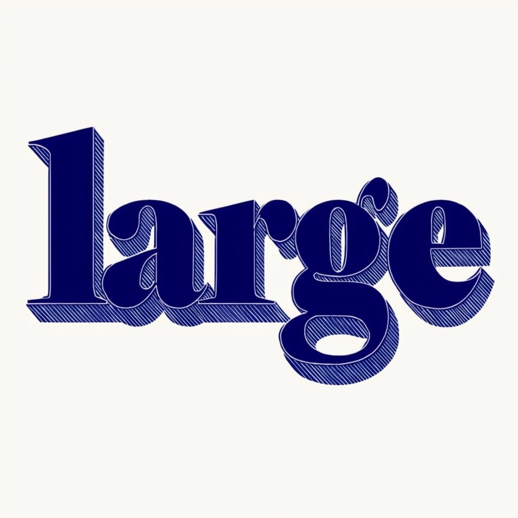 Bold Classic Serif Large Typography Graphic T-Shirt