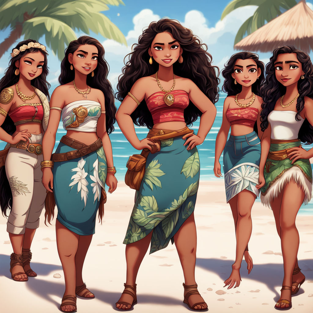 Beautiful Disney princesses moana anime