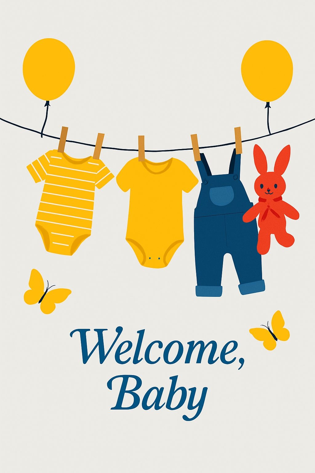 Baby Shower Welcome Celebration Illustration Event Sign