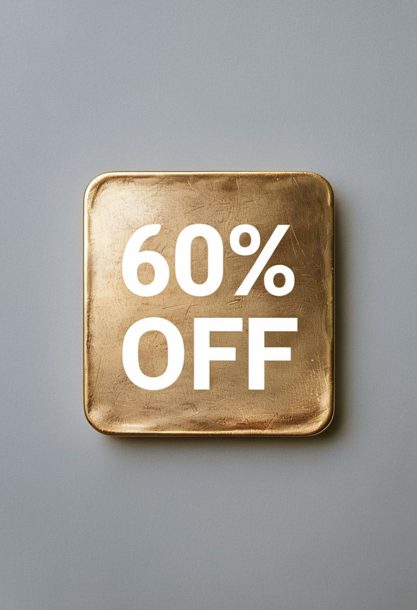 Minimalist Gold 60% OFF Promotional Poster