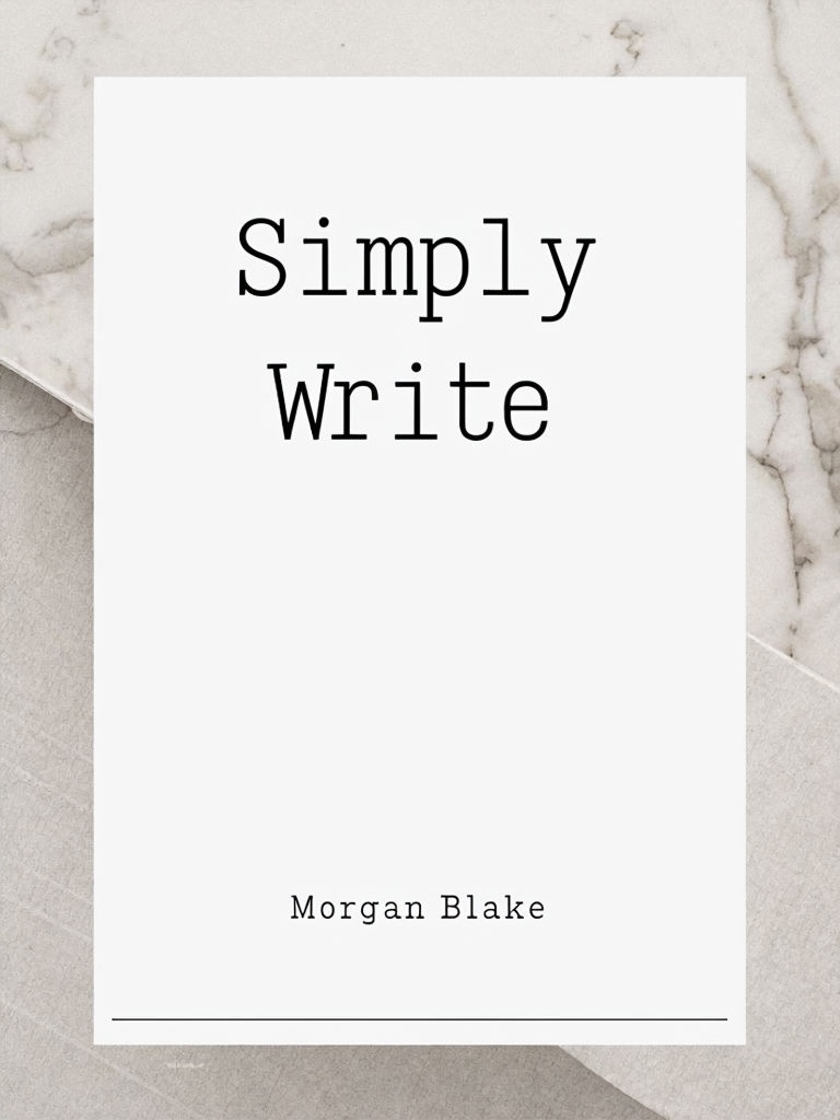 Minimalist Monochrome Simply Write Journal Cover Design EBook Cover