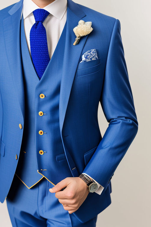 Samuel Sapphire Portrait Blue Suit by Isaac Stanton - Playground