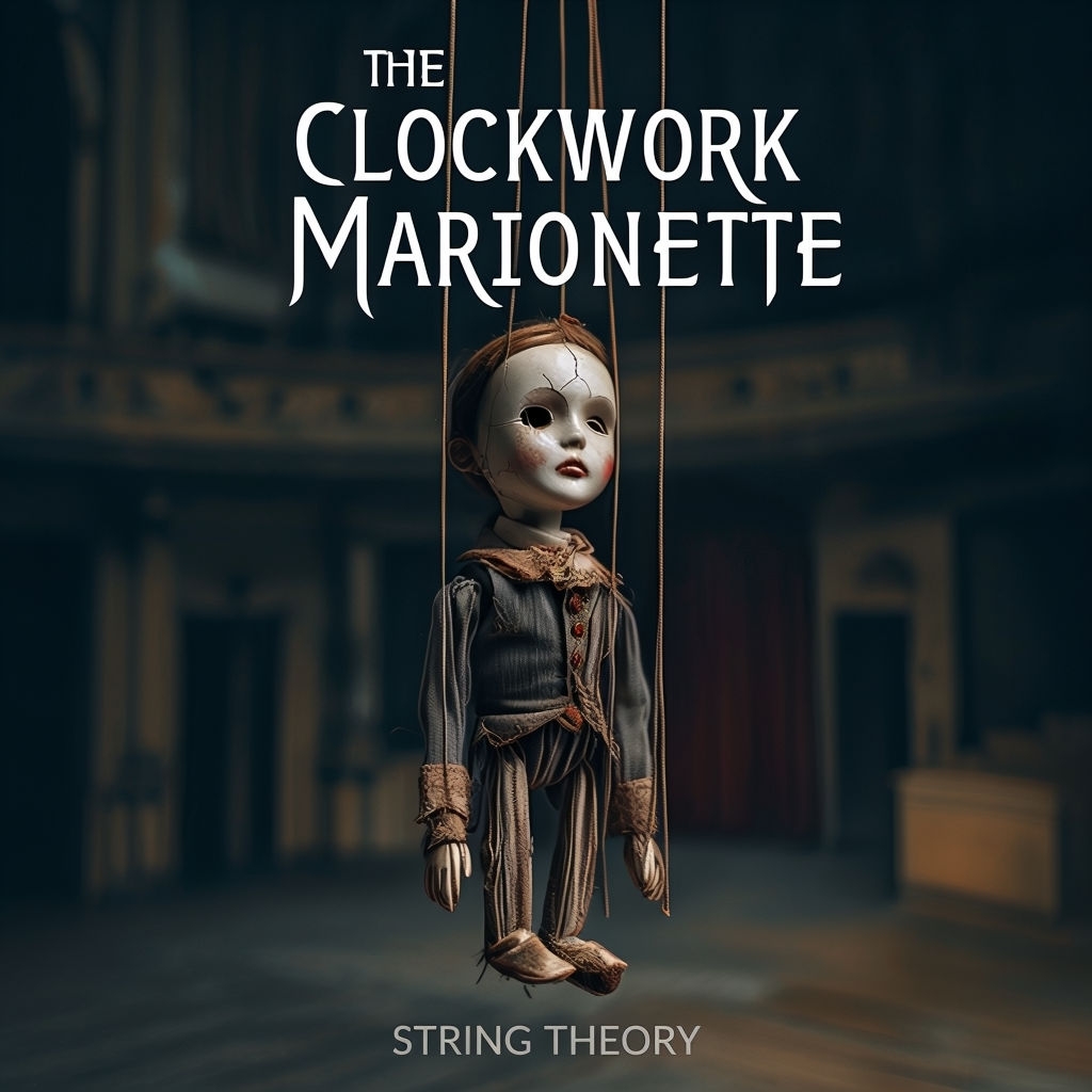 Haunting Clockwork Marionette Antique Art for Music Album Cover