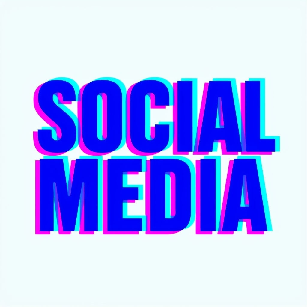 Bold Neon 'SOCIAL MEDIA' Text Design for Modern Mug