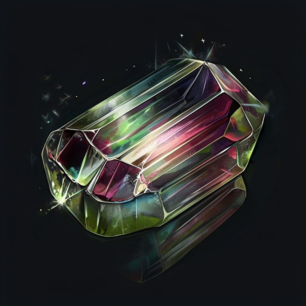 A detailed digital illustration of a gem by Елена - Playground