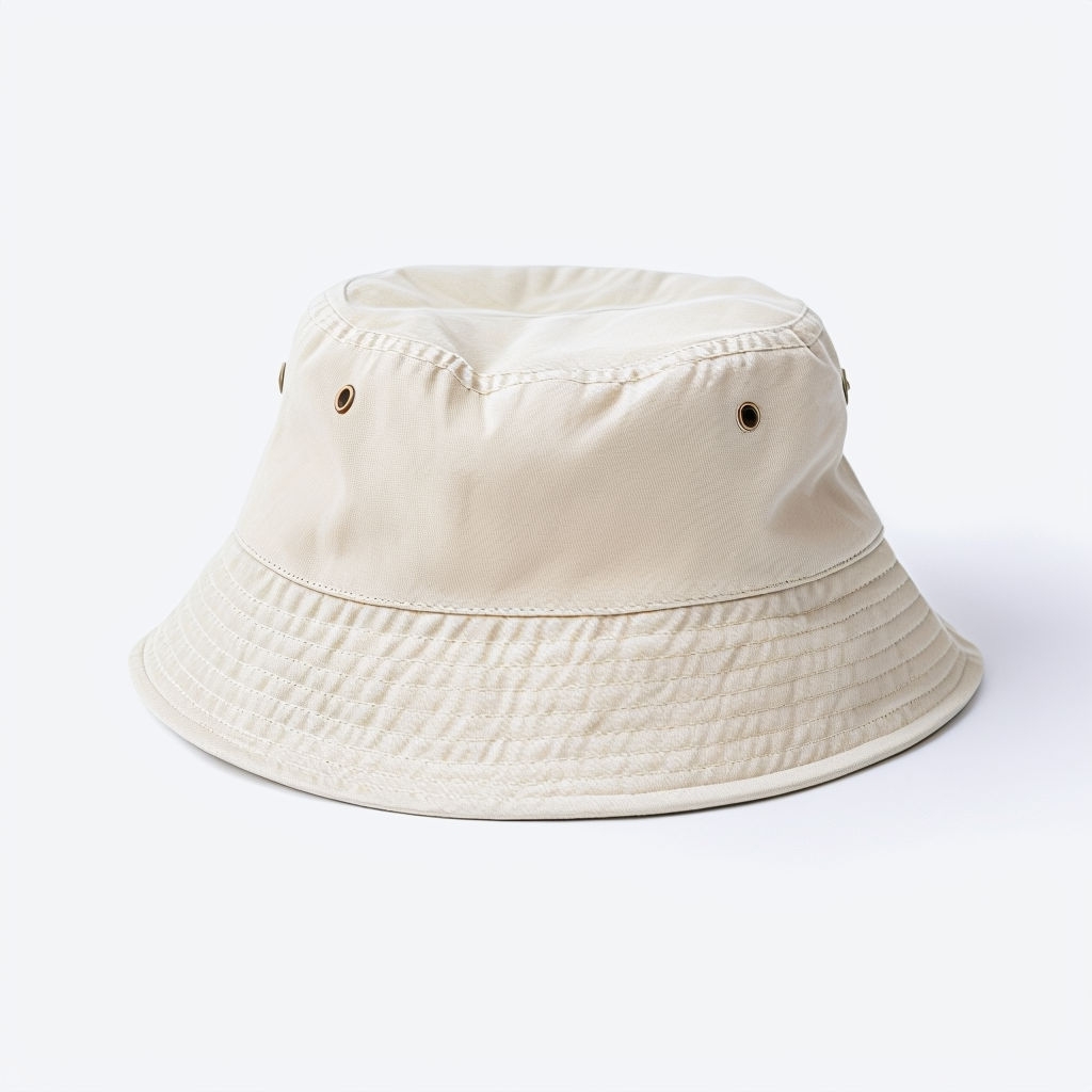 Light Beige Bucket Hat Minimalist Product Mockup