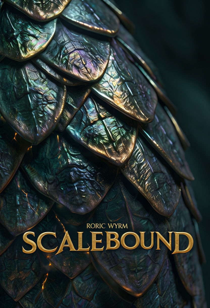Hyperrealistic Dragon Scale Fantasy Adventure EBook Cover