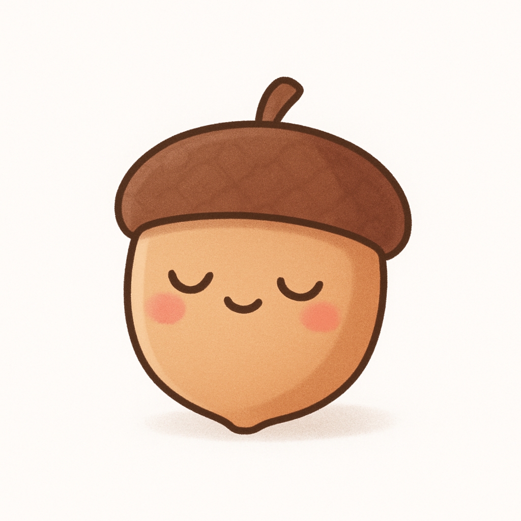 Sleepy Acorn Character