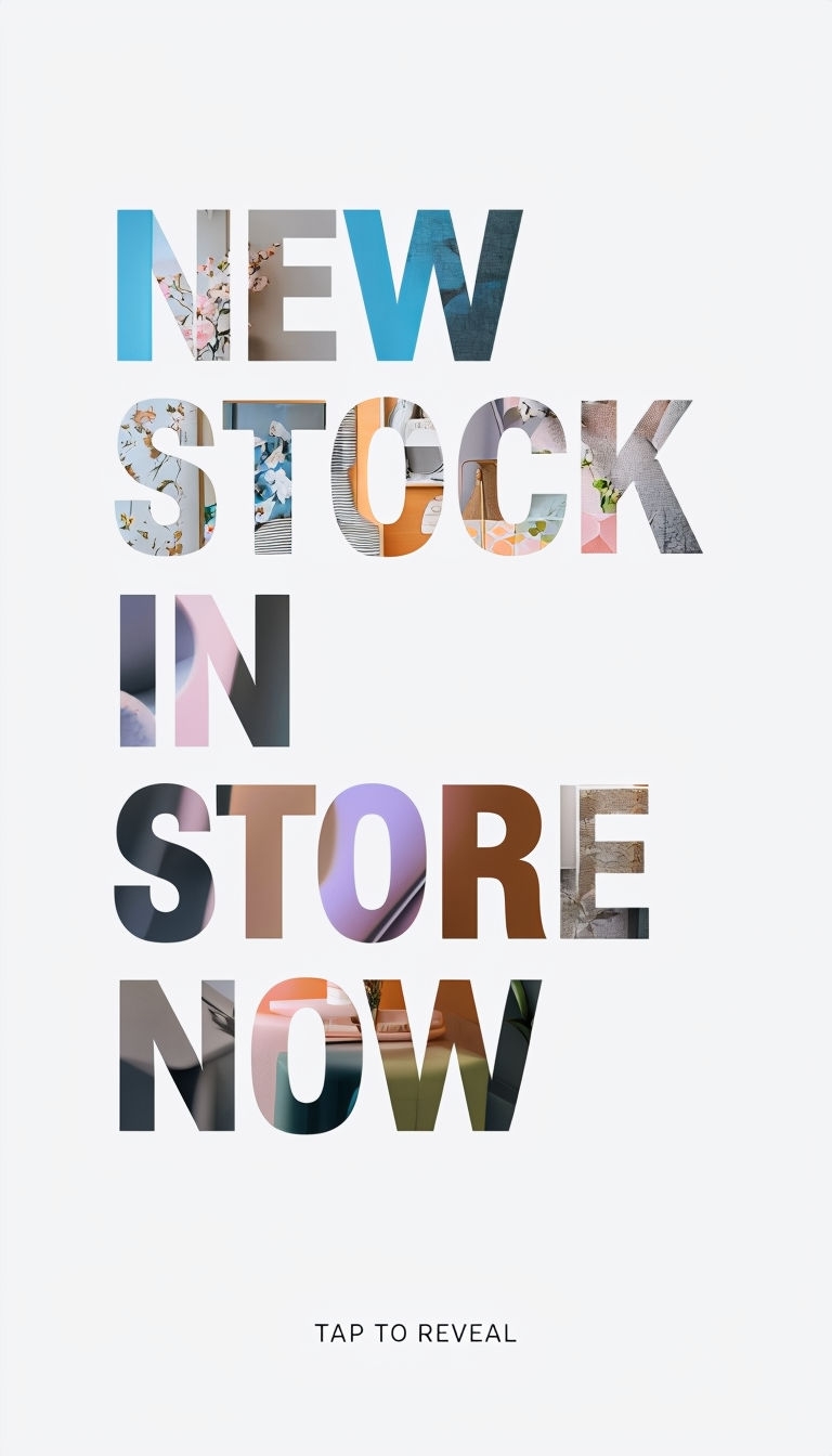 New Stock in Store Now Creative Promotional Advertisement Ads