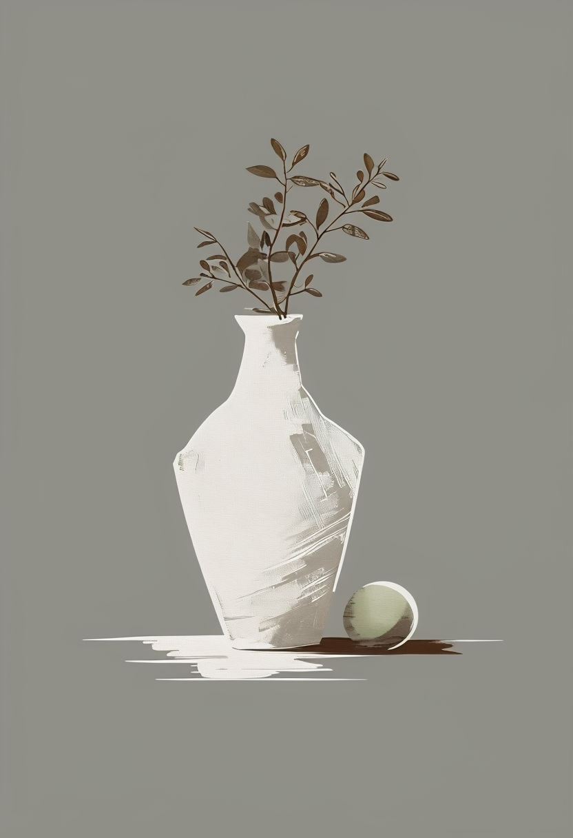 Japandi-Inspired Minimalist Still Life Wall Art Print Design Art
