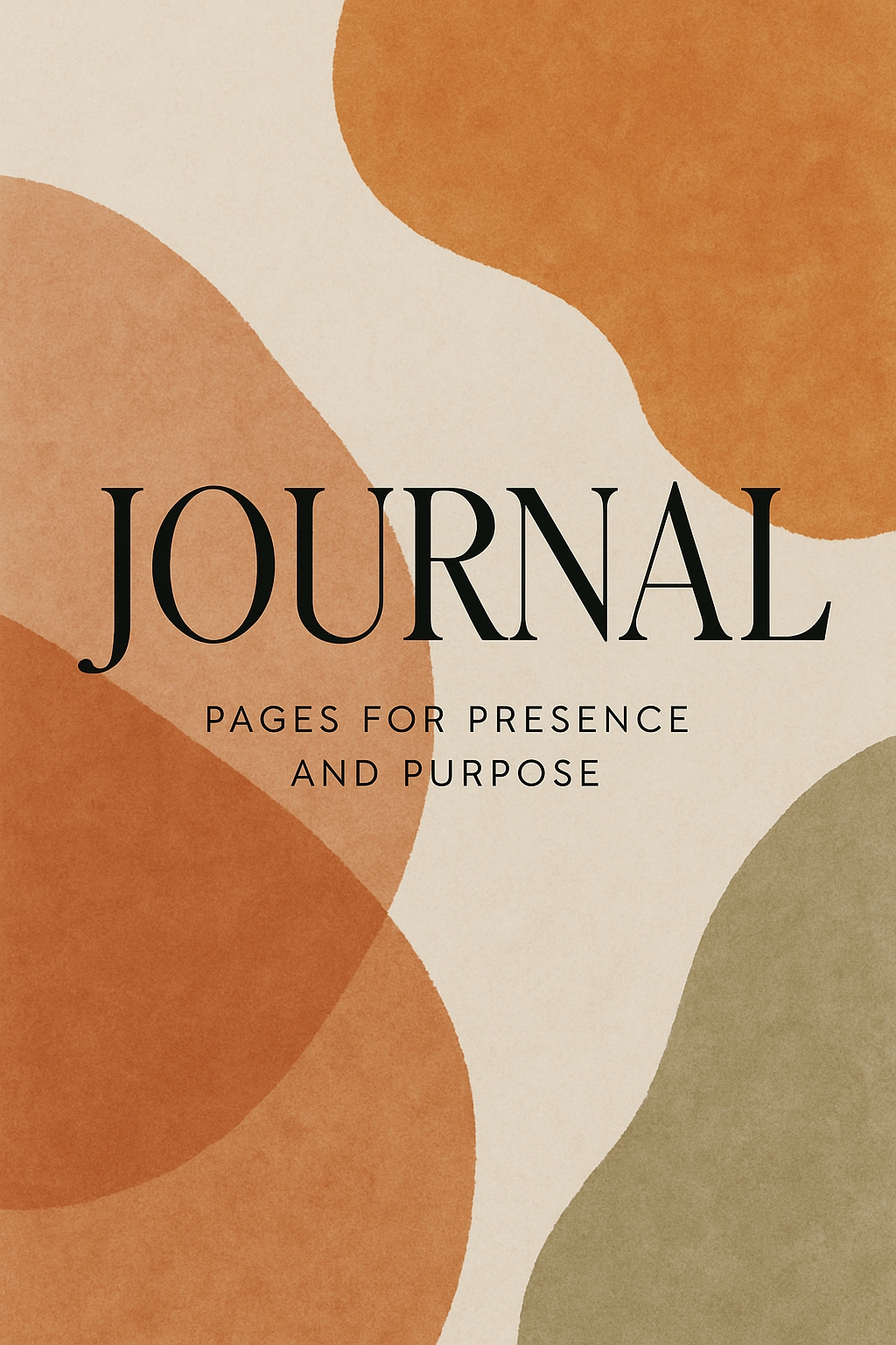 Modern Minimalist Journal Cover with Abstract Warm Tones EBook Cover