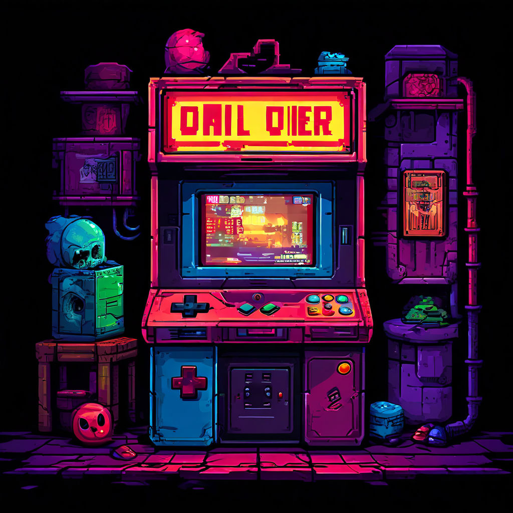 Pixel art composition featuring a nostalgic 8-bit theme with... by 이승준 ...