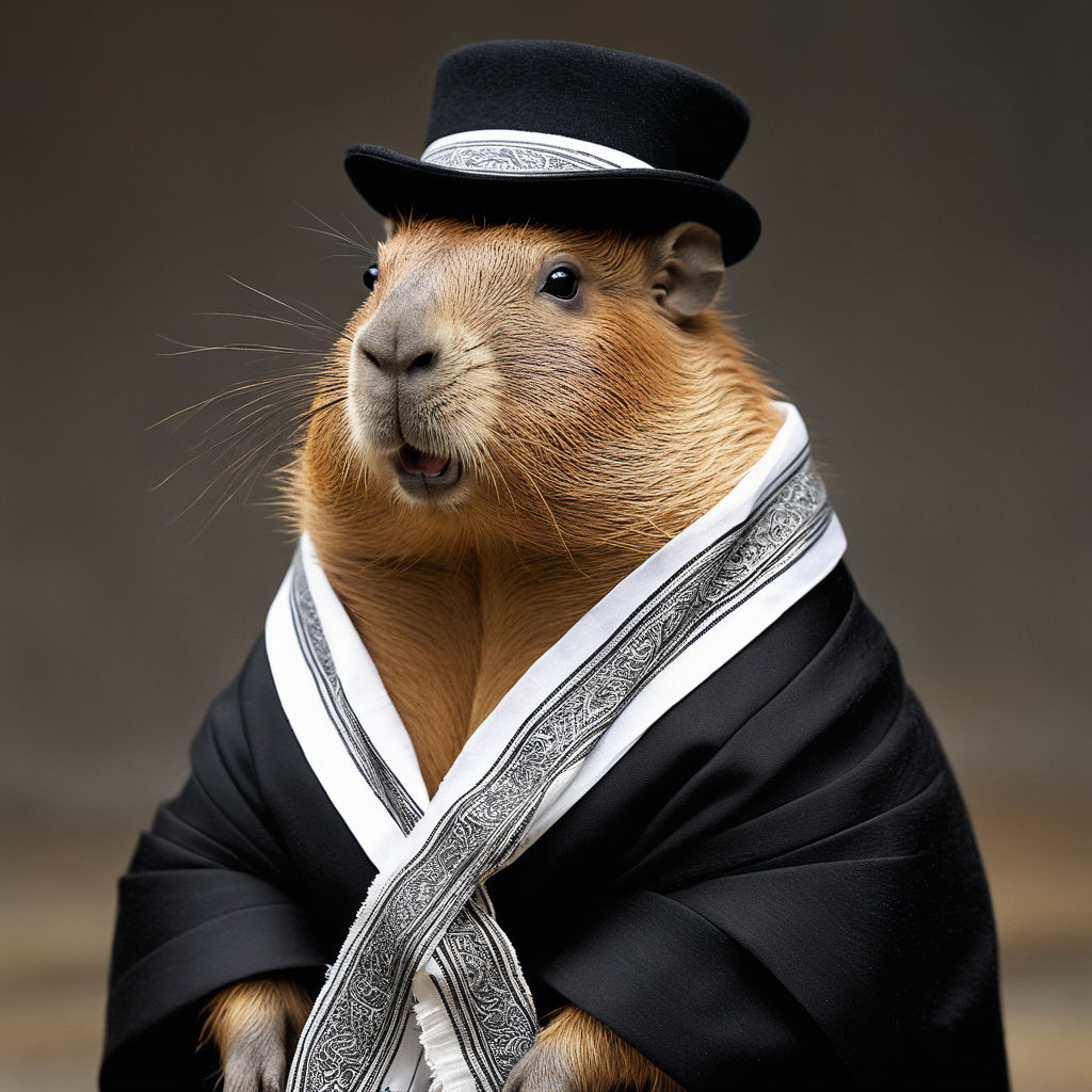 Anthropomorphized capybara by Познание - Playground