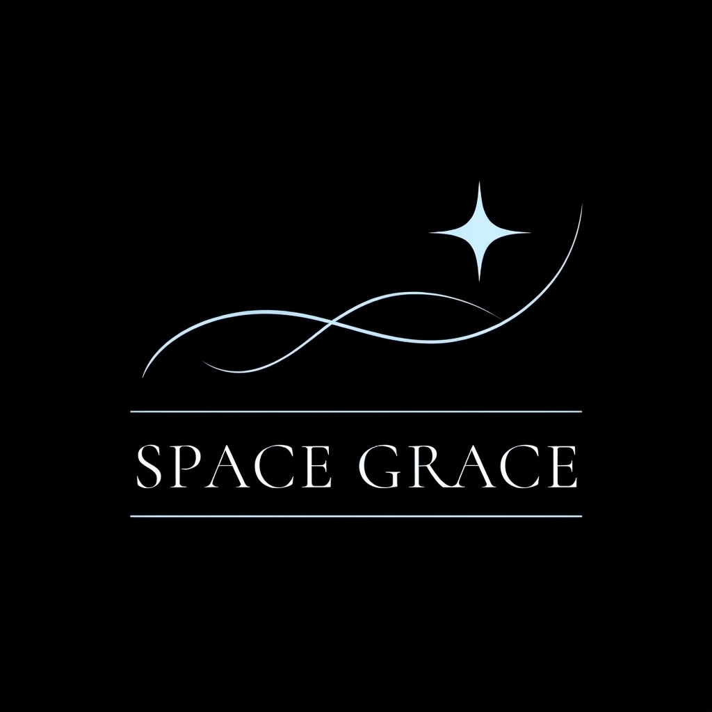 Minimalist Space Grace Logo Design for Modern Dance Studio Logo